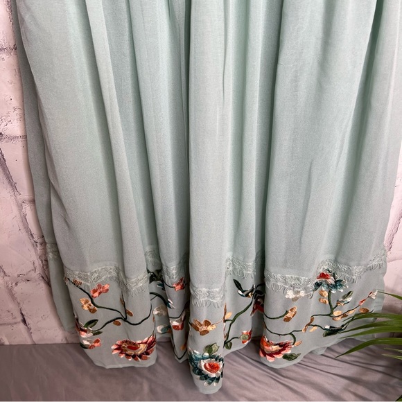 Blue mint short flower dress in size 2 - Picture 7 of 14